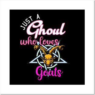 Just a Girl Who Likes Goats Funny Halloween Occult Posters and Art